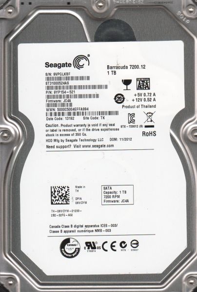 HD Seagate 1TB SATA